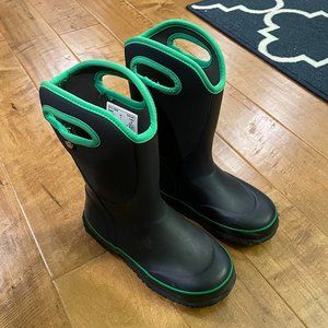 Bogs Slushie Insulated Boots - Kids' - Navy Blue with Green - Youth Size 3
